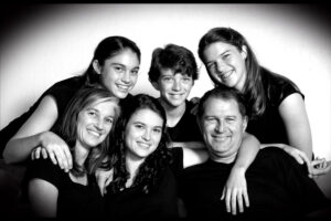 family photo black and white