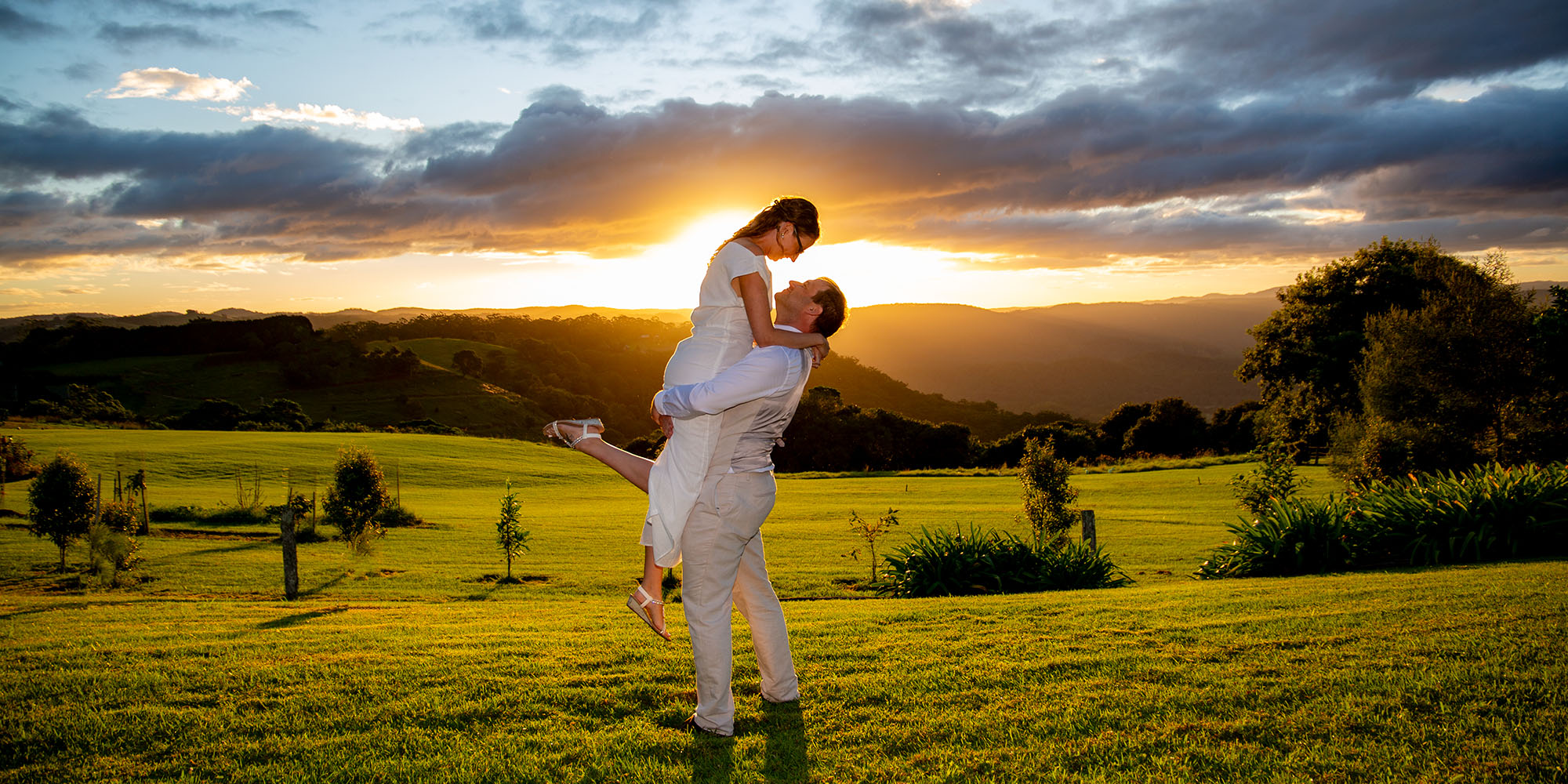Wedding Couple Sunset - Maleny Wedding Photography