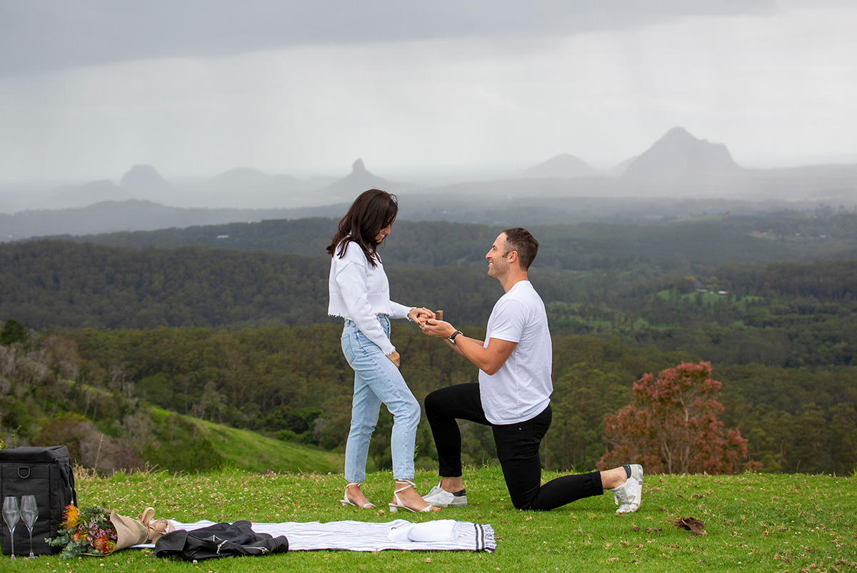 Surprise Engagement Glasshouse Mountains